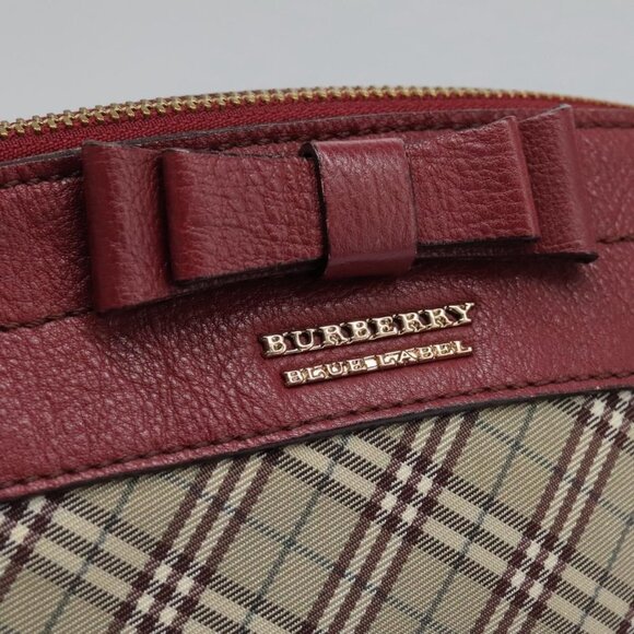BURBERRY Nova Check Blue Label Shoulder Bag Canvas Beige - Picture 10 of 15